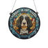 Cocker Spaniel Black & White Memorial Stained Glass Effect Suncatcher